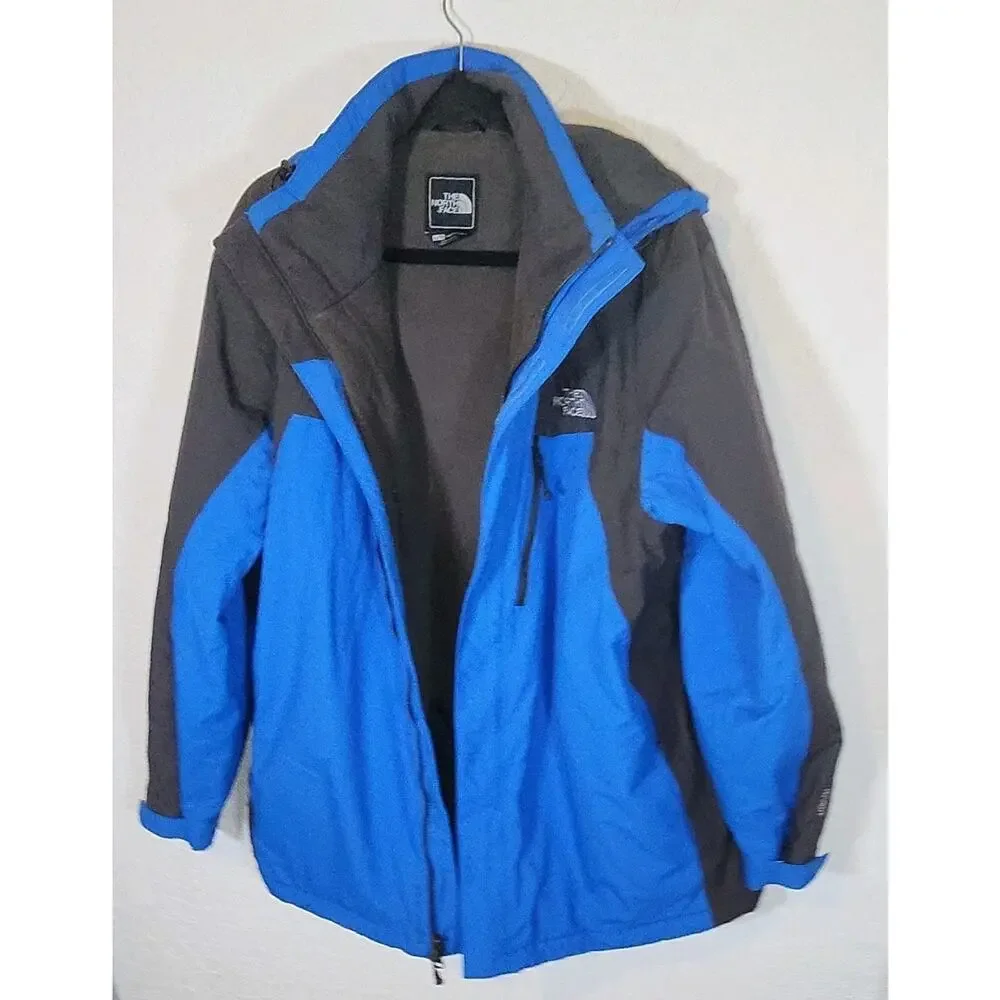 The North Face Inlux Hyvent Insulated Hooded Jacket Men's Size XL Blue & Black